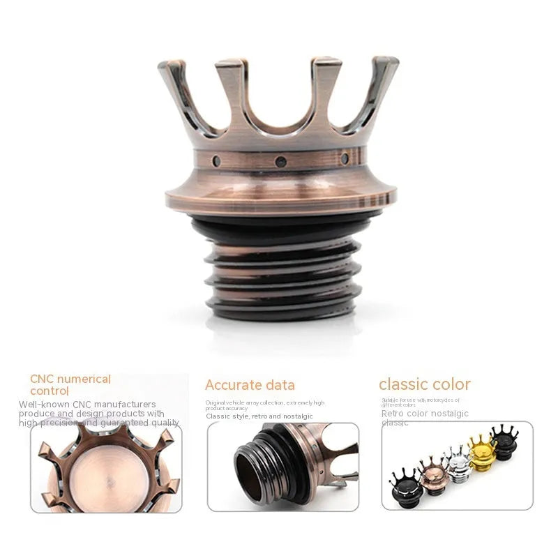 Aluminium motorcycle fuel tank cap cover for Harley Davidson models in multiple colour options.