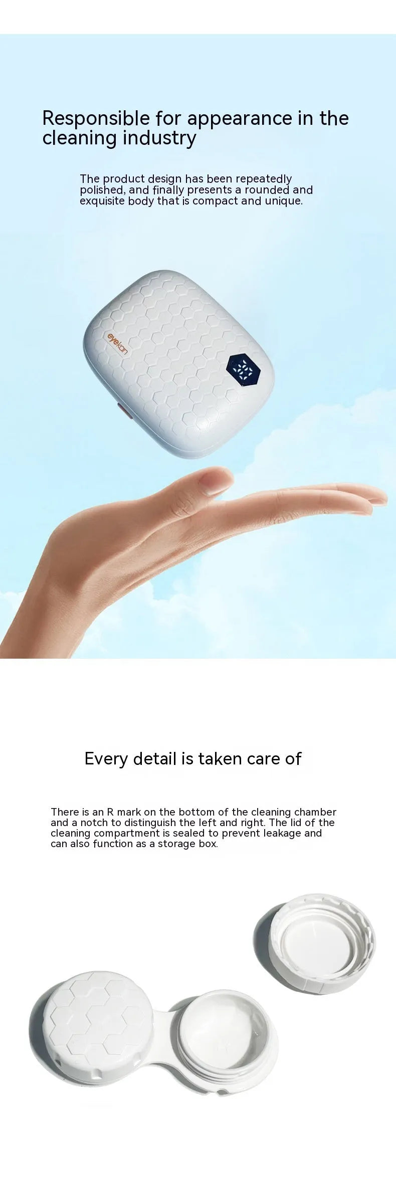 Automatic ultrasonic glasses cleaning machine in pearl white, blue, or pink.