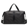 Grey one-shoulder travel bag with 36-55L capacity showing Oxford cloth construction