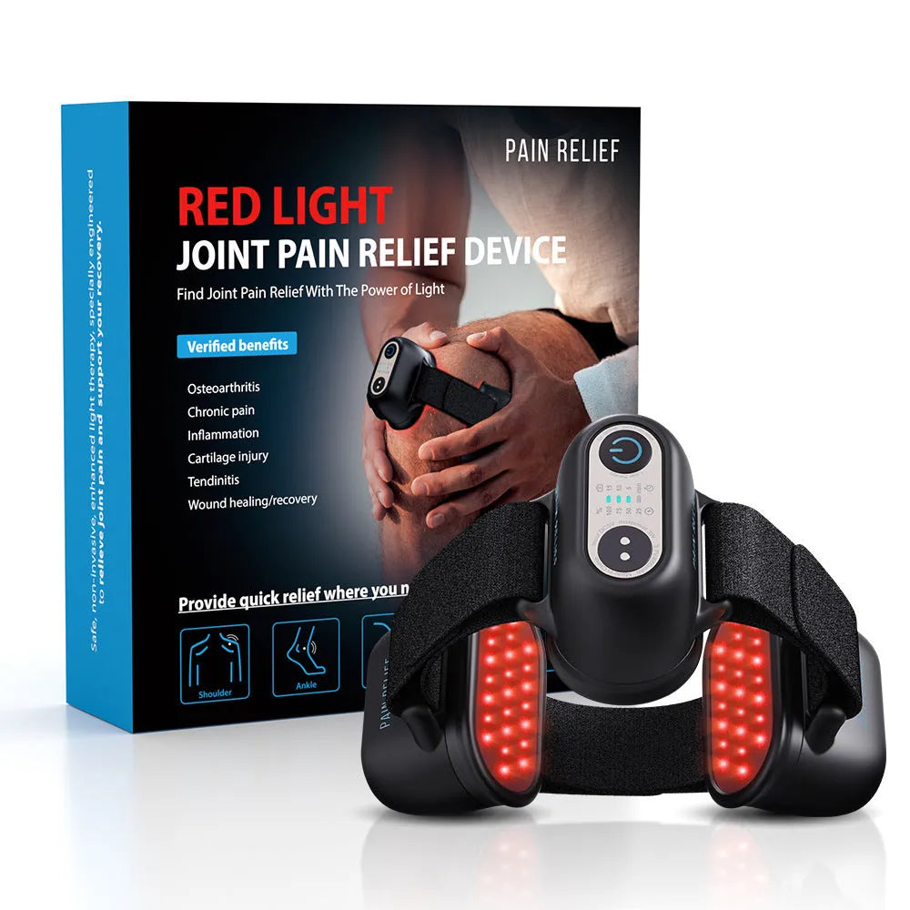 Black adjustable strap physiotherapy instrument with three gear settings for joint and muscle therapy