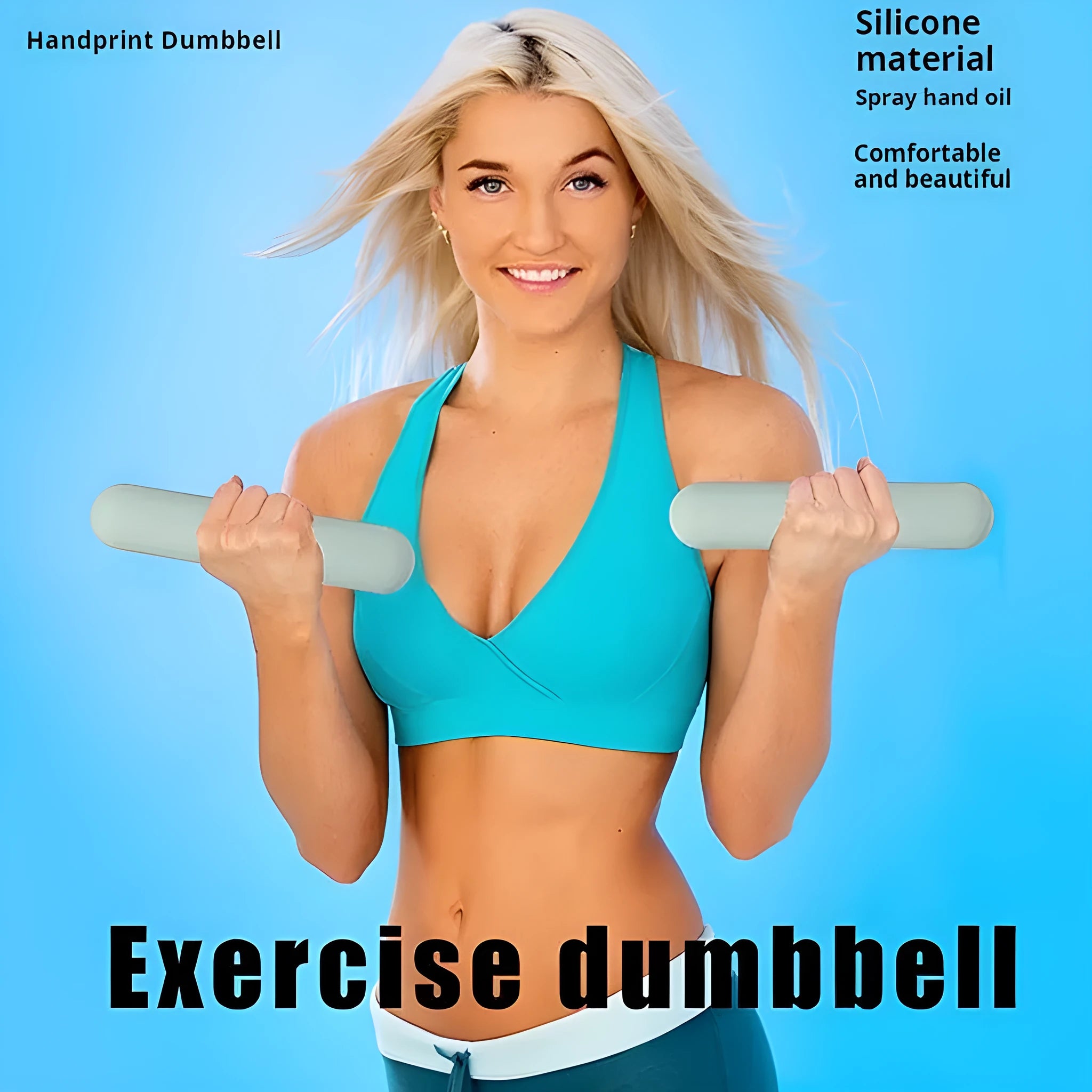 Silicone-edged non-slip hand-drawn yoga dumbbell stick for fitness training