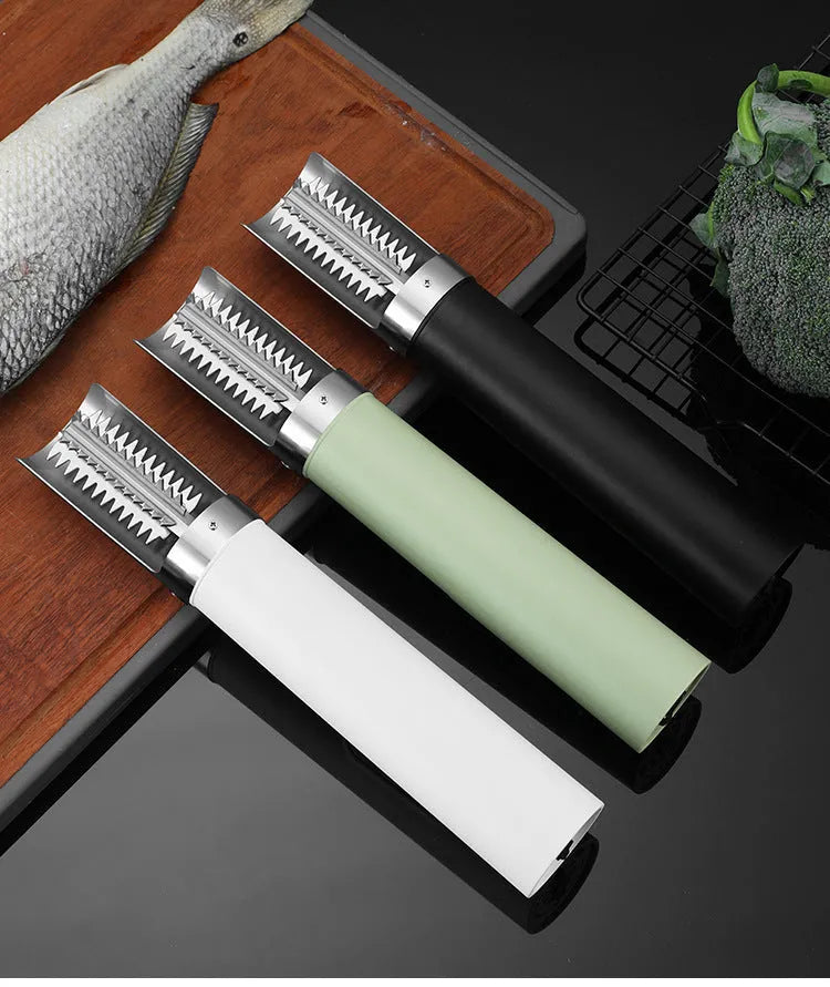 Electric razor fish scaler machine in light green colour with handheld charging design