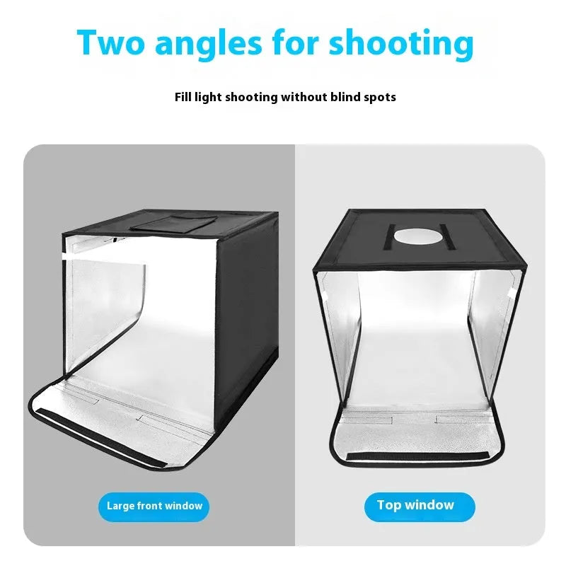 50cm foldable photo light box with USB plug and LED lighting panels