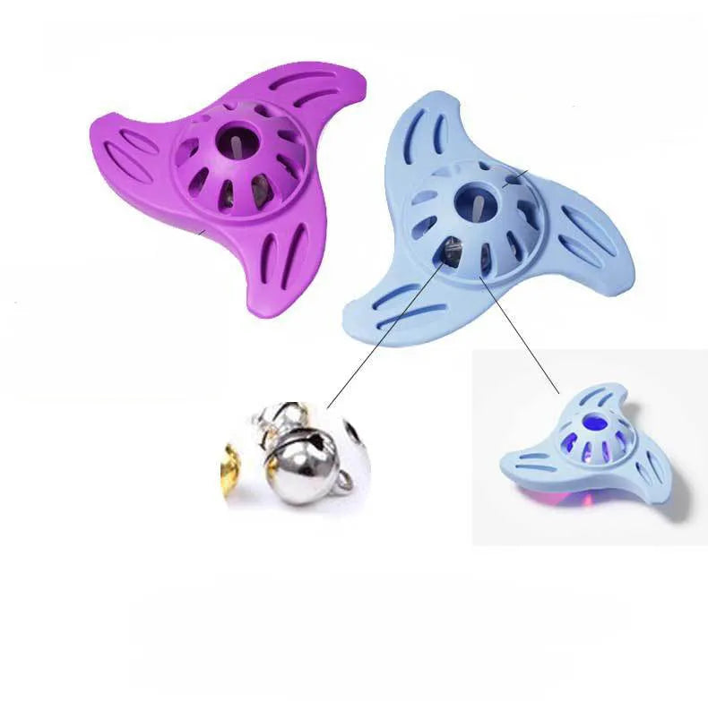 Blue durable plastic boomerang molar shaped chew toy for medium and large dogs.
