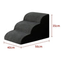 Wooden pet stairs with removable fabric cover in choice of colours and heights