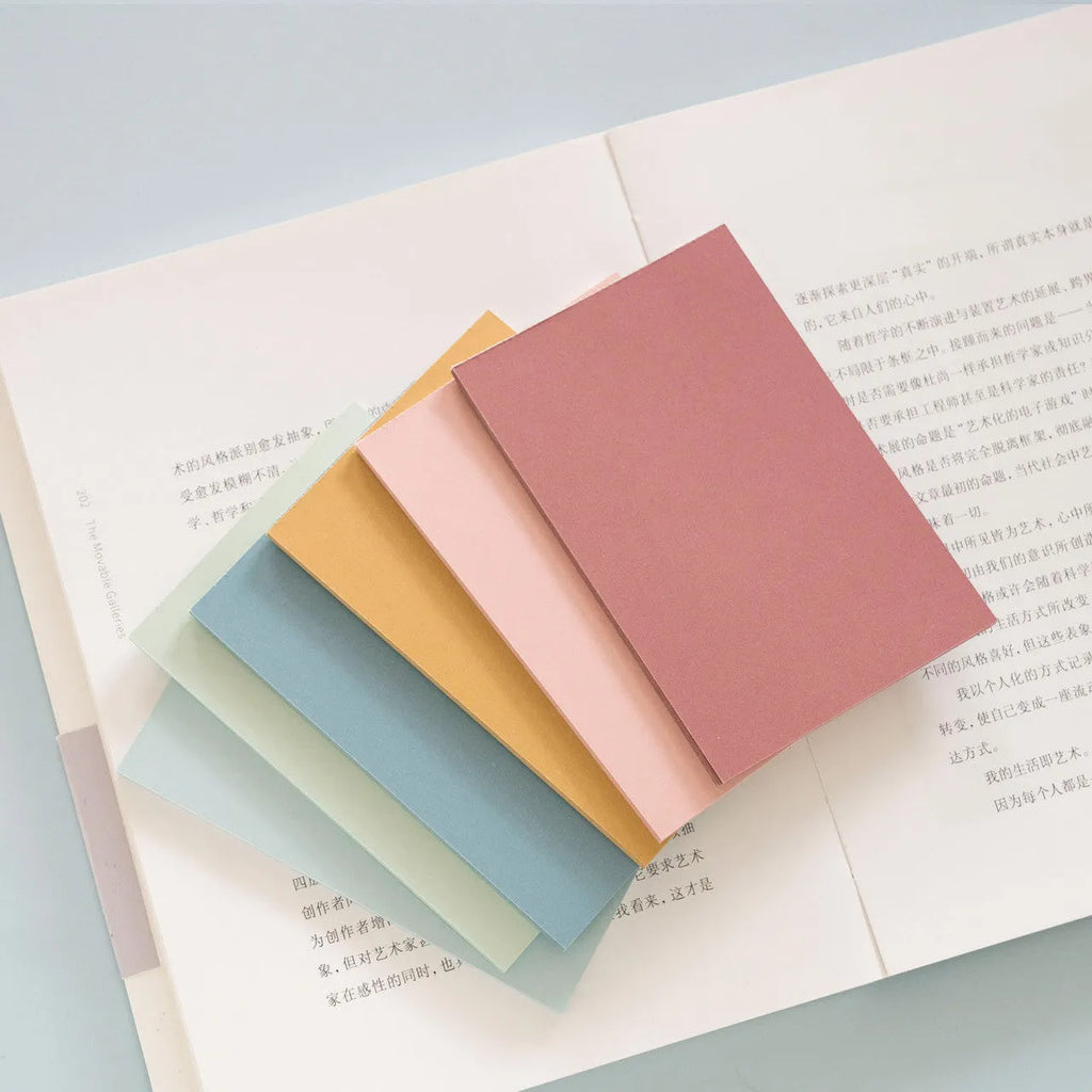 Pack of 150 self-adhesive sticky notes in six colours measuring 12cm by 8cm