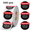 Roll of round PVC self-adhesive sealing stickers, 25mm, 500 per roll, colour printed