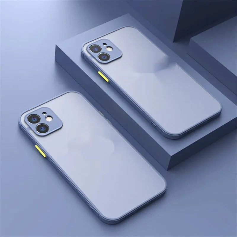 Frosted magnetic iPhone case for MagSafe charging on an iPhone 15 Pro in dark green.