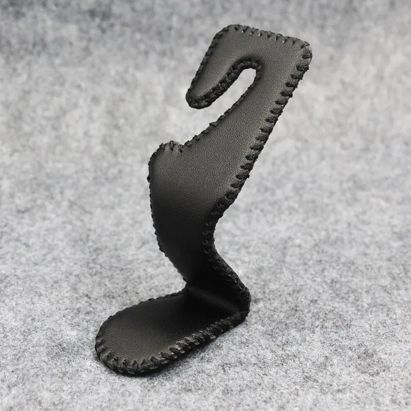 Stainless steel car seat back organiser hook with leather options for vehicle interior storage