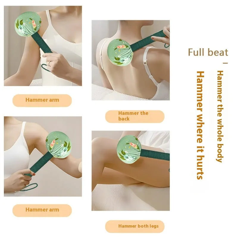 Argy wormwood hand-held massage hammer in choice of colours and 26cm or 31cm sizes.