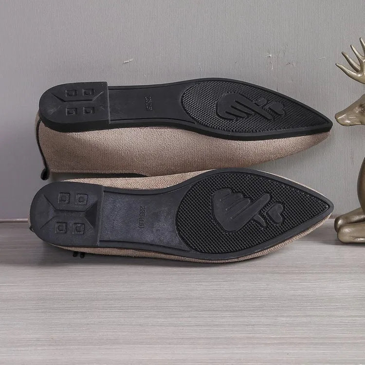 Beige leopard print pointed toe pumps for women in plus sizes with faux PU upper and rubber sole
