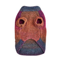 Dopamine style rainbow circle pattern dog sweater in wool acrylic blend fabric