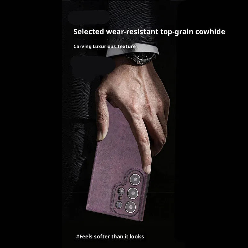 TPU anti-drop phone case for Samsung with embossed finish in black, blue, brown, green, purple, red