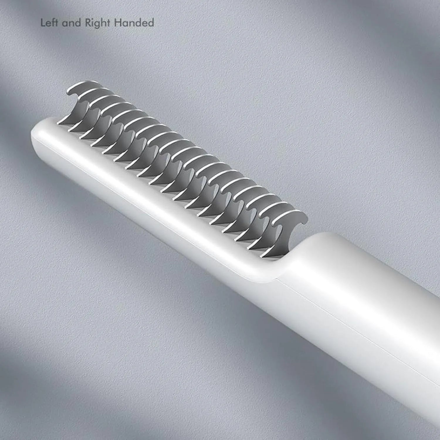 Stainless steel dematting comb for dogs with user-friendly handle in pink or white
