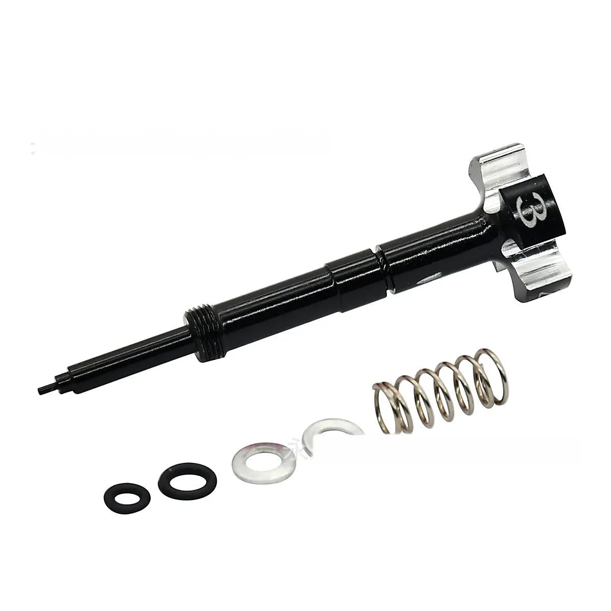 Carburetor mixing ratio adjustable screw in silver metal finish for motorcycle modification