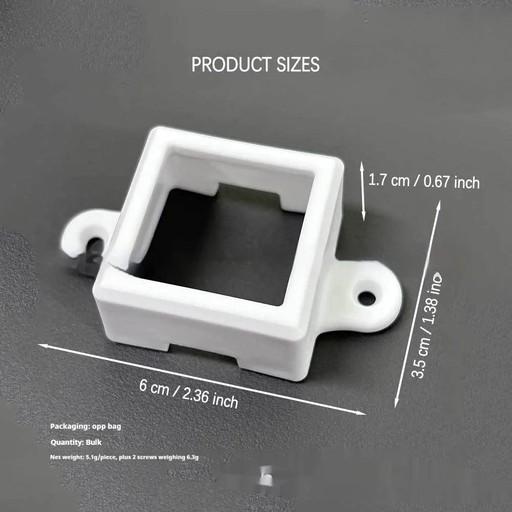 White plastic LED light bracket protective lampshade, dimensions 1.7cm by 6cm