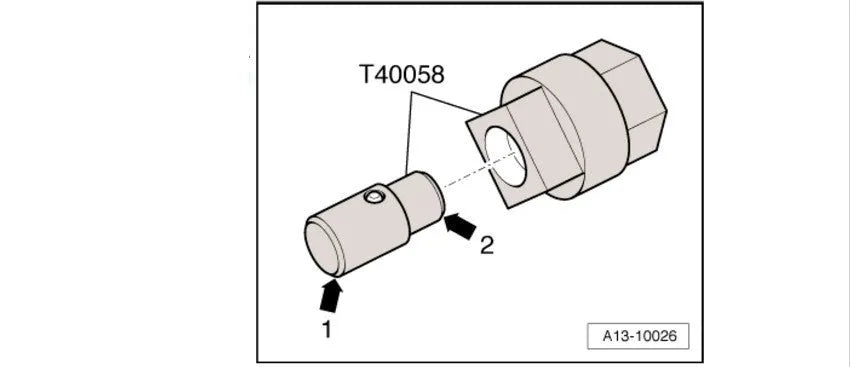 Aodi T40058 crankshaft rotating sleeve automotive timing tool component