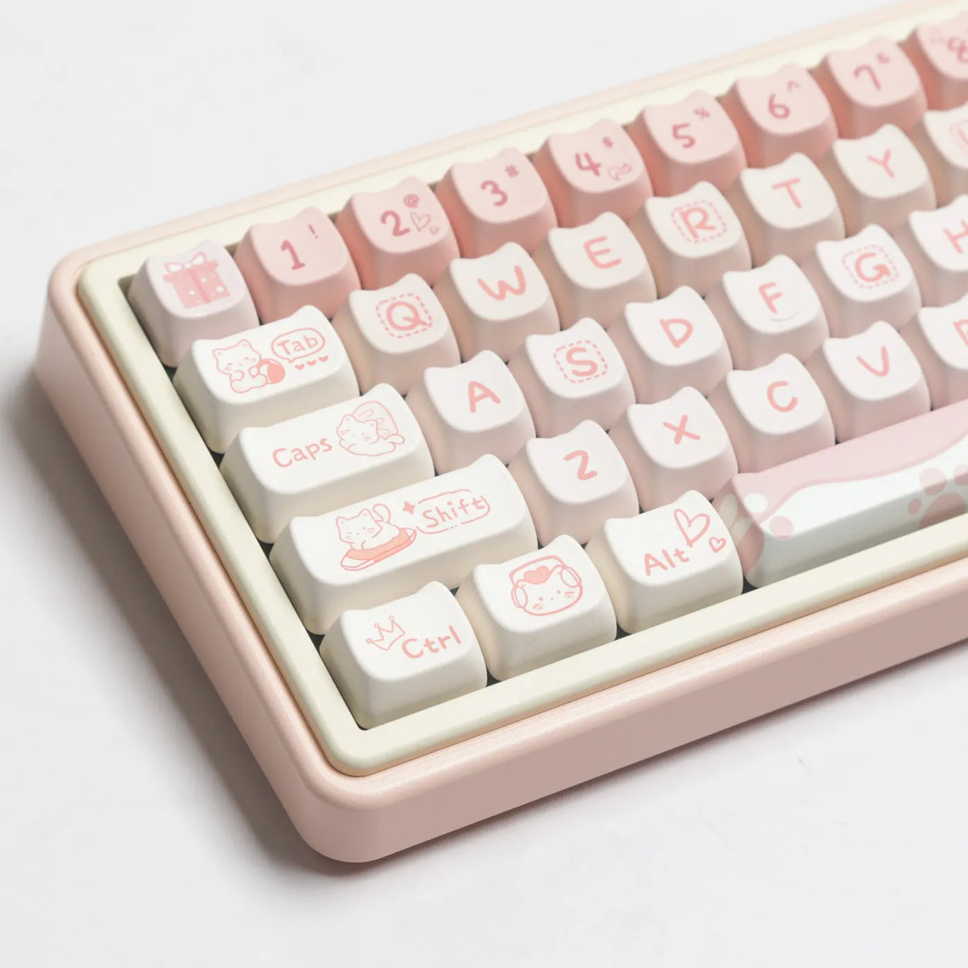 Full set of PBT sublimation keycaps for mechanical keyboard with over 98 keys