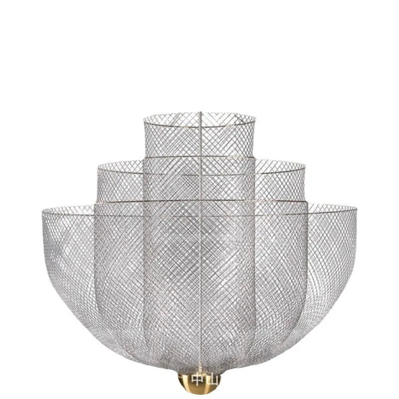 Nordic iron mesh personality shape chandelier with 450mm diameter ceiling light fixture