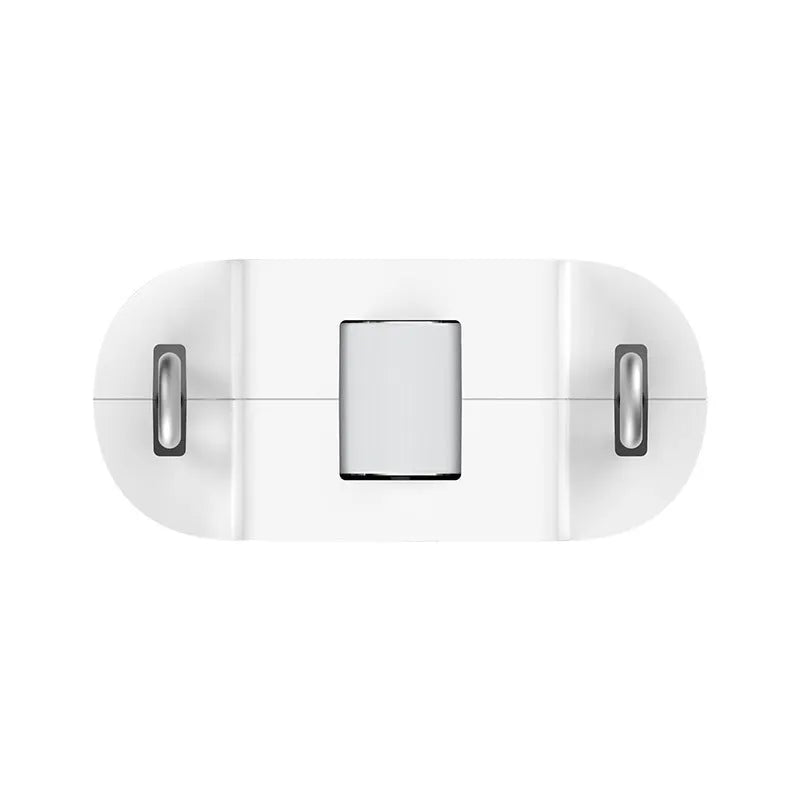 White electric curtain opener with USB charging cable and 6400mAh battery for automatic curtain control