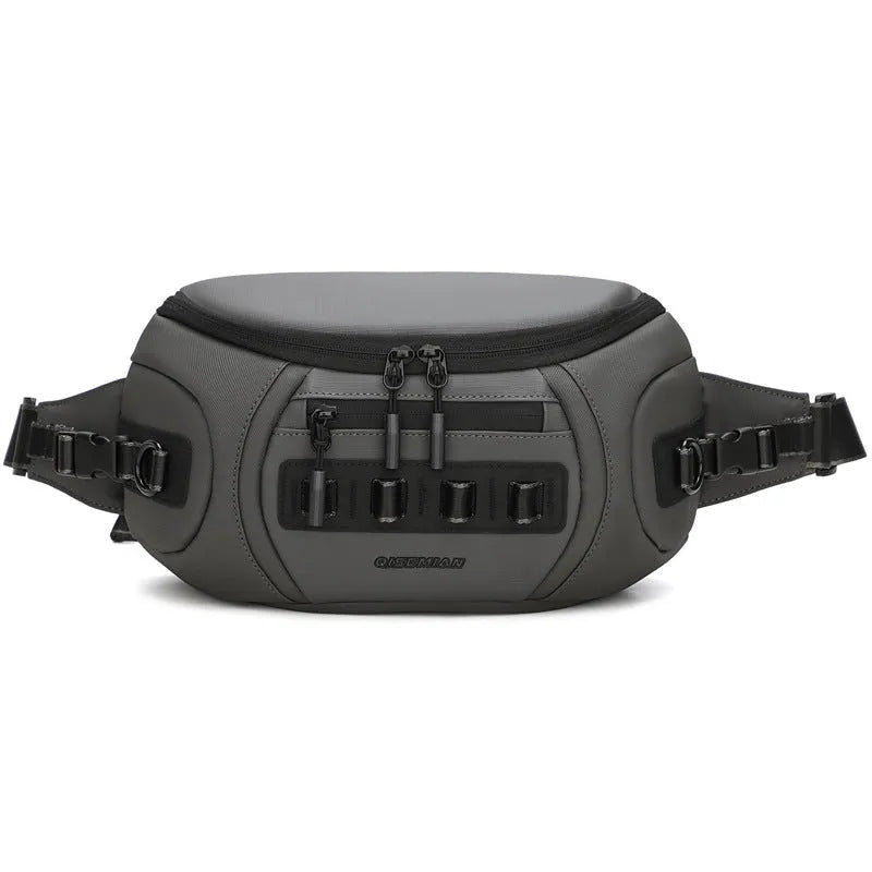 Waterproof Oxford cloth camera shoulder bag shown in black, grey, and green colour options.