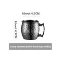 Stainless steel Moscow Mule cup with copper-plated interior in silver, gold, rose gold or black colour options