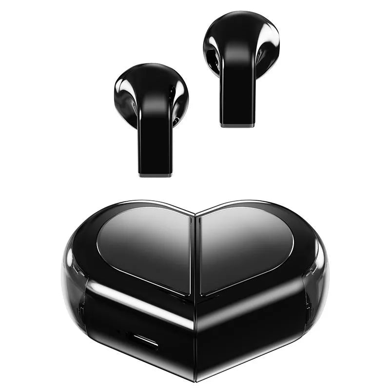 Rotatable wireless Bluetooth earphones in black, white, and pink colour options showing adjustable earpiece design