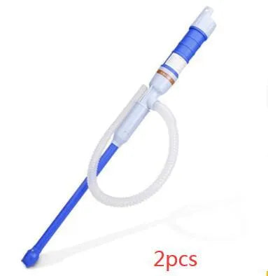 Manual hand pump siphon for fuel transfer with blue or red colour options