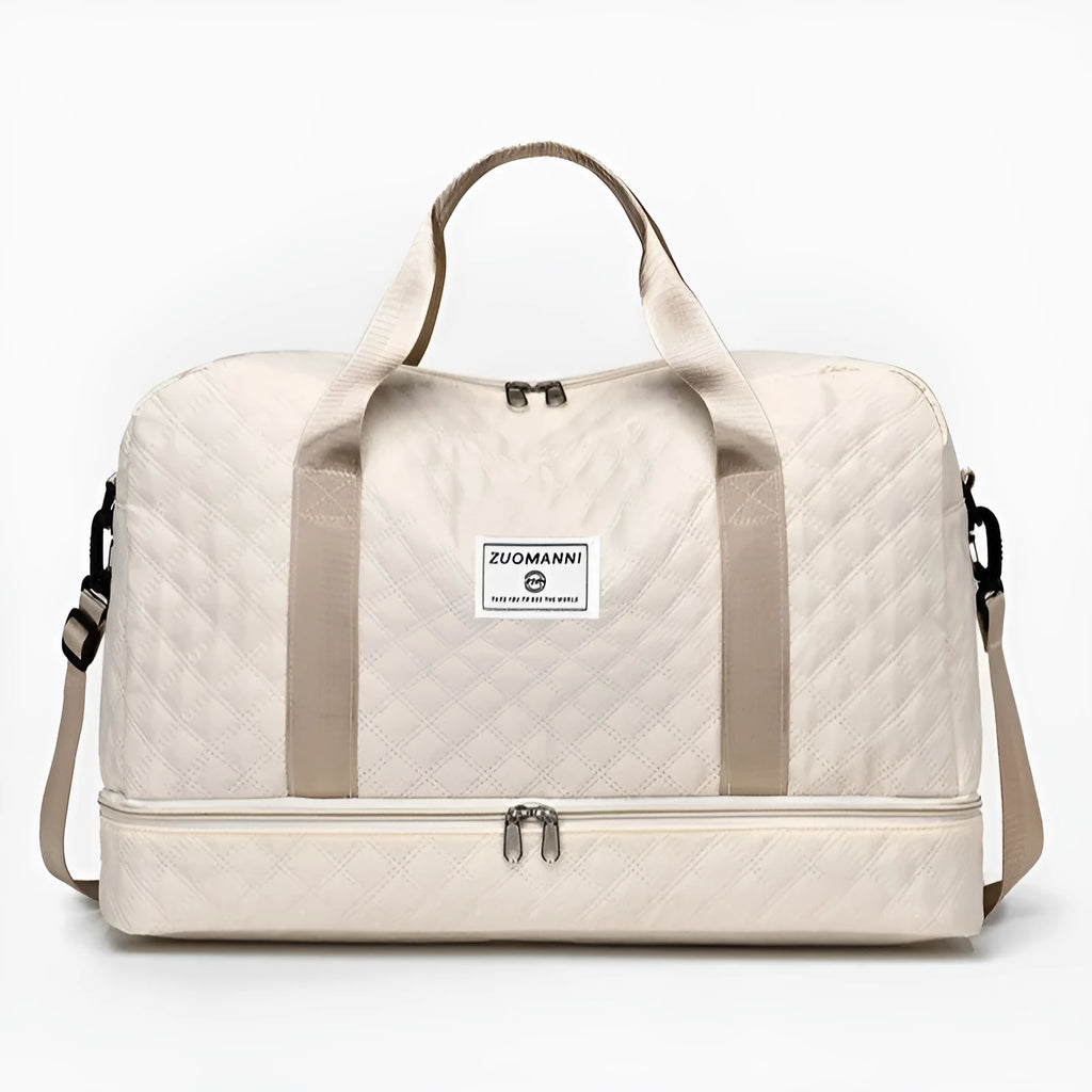 Large solid-colour Oxford cloth travel bag with a 36-55 litre capacity for buggies.