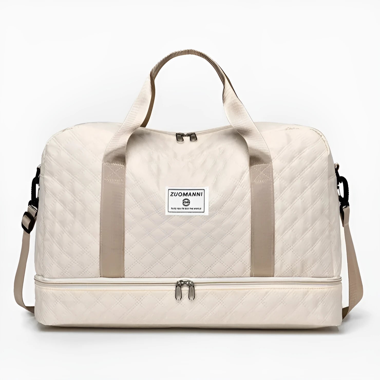 Large solid-colour Oxford cloth travel bag with a 36-55 litre capacity for buggies.