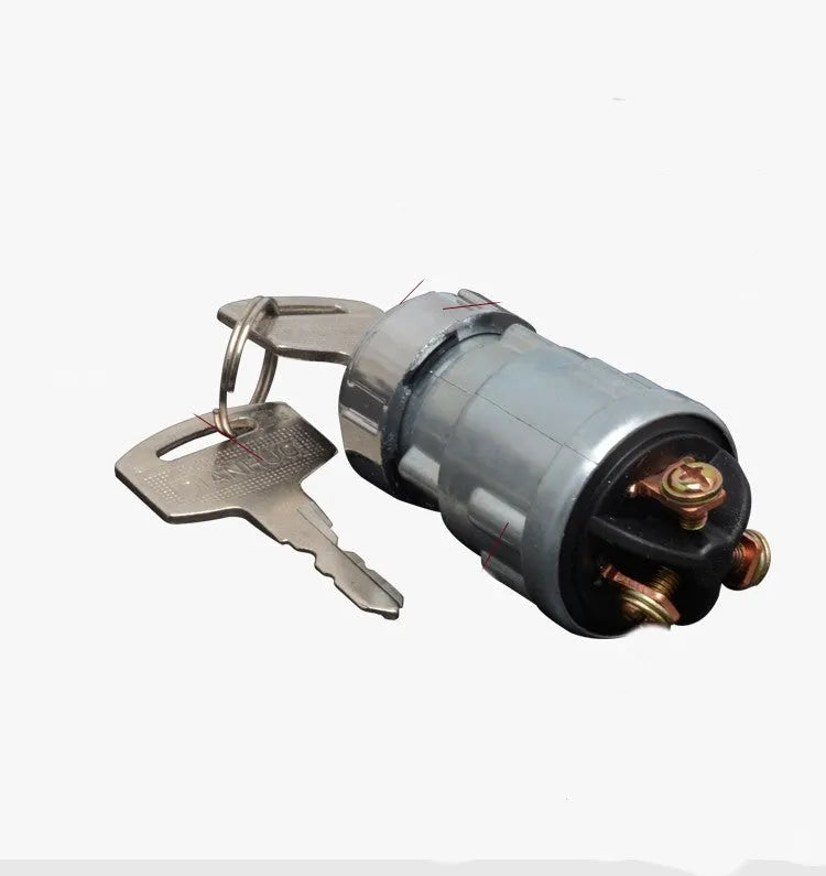 Copper car ignition switch with key for trucks and forklifts