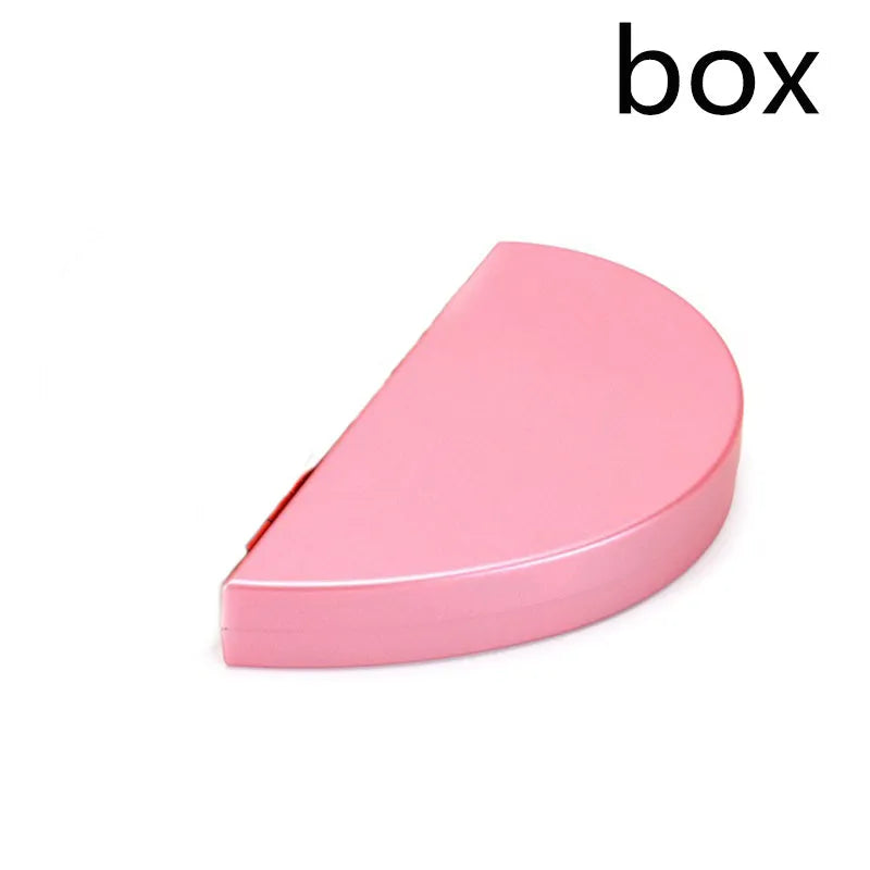 Red heart-shaped rotating plastic ring box for jewellery presentation