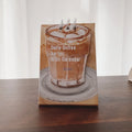 2025 mini desk calendar set showing four different paper calendar designs including Coffee Time theme