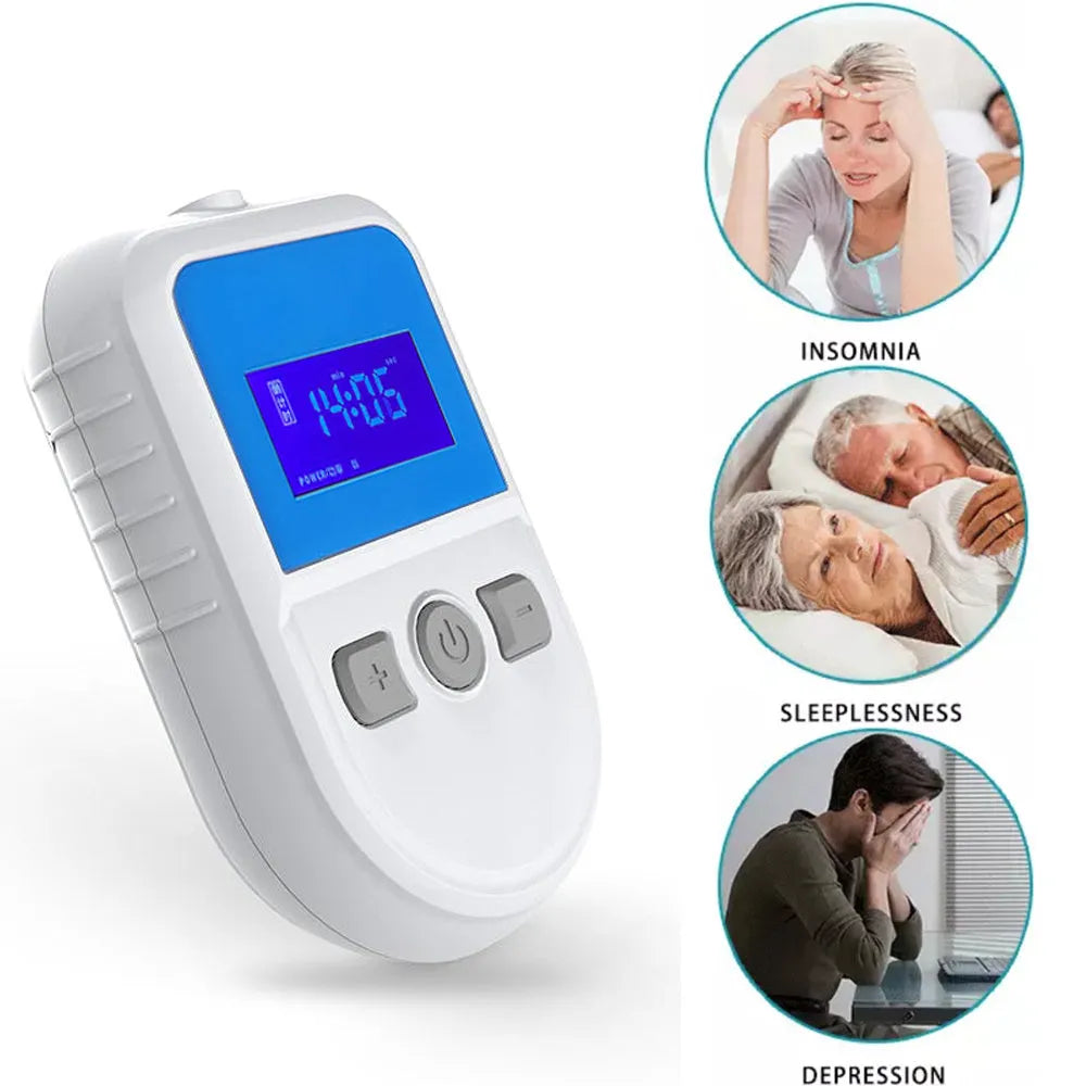 White low frequency pulse therapy instrument for insomnia treatment with USB connection