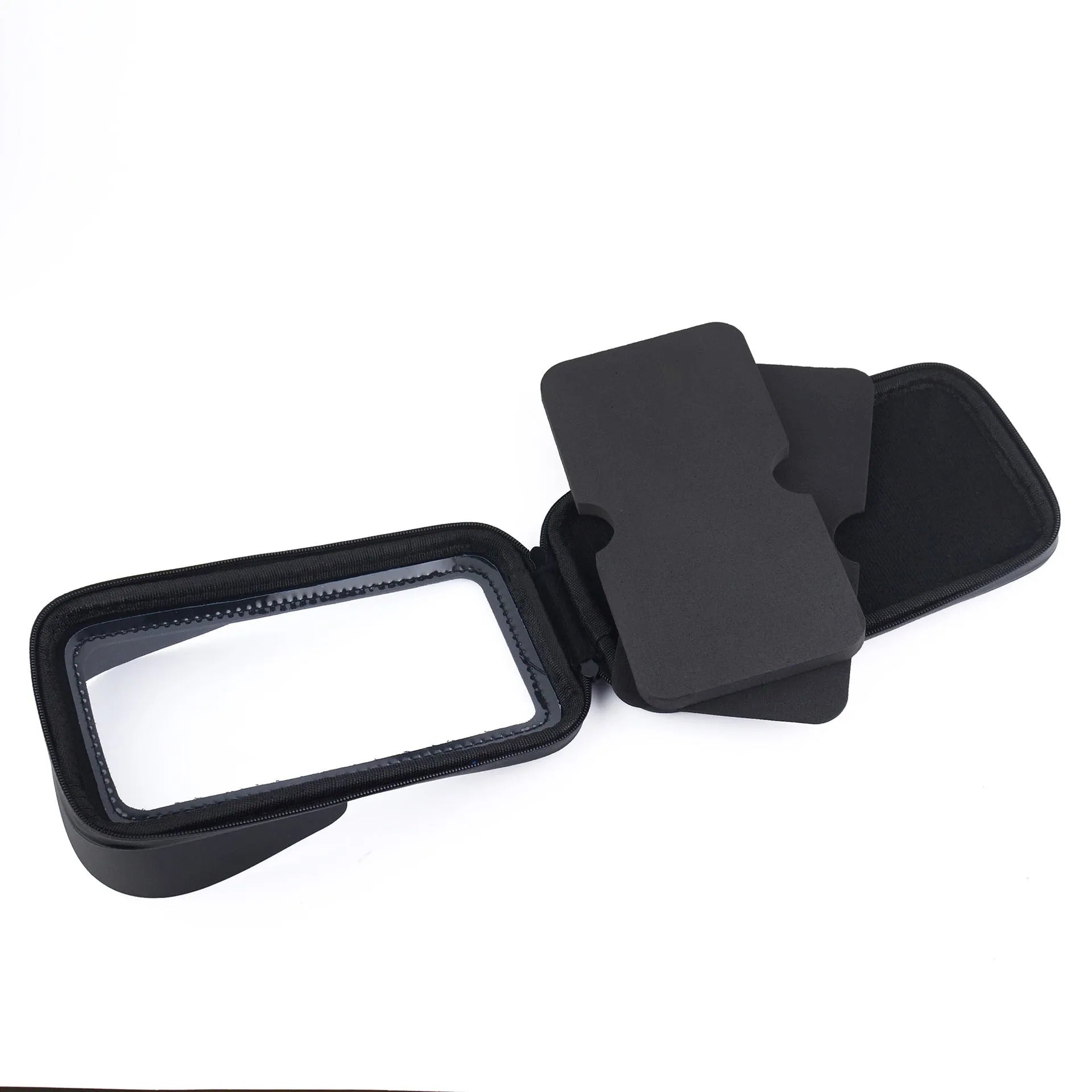 XL bicycle waterproof phone bag bracket holder mounted on handlebars with phone inside
