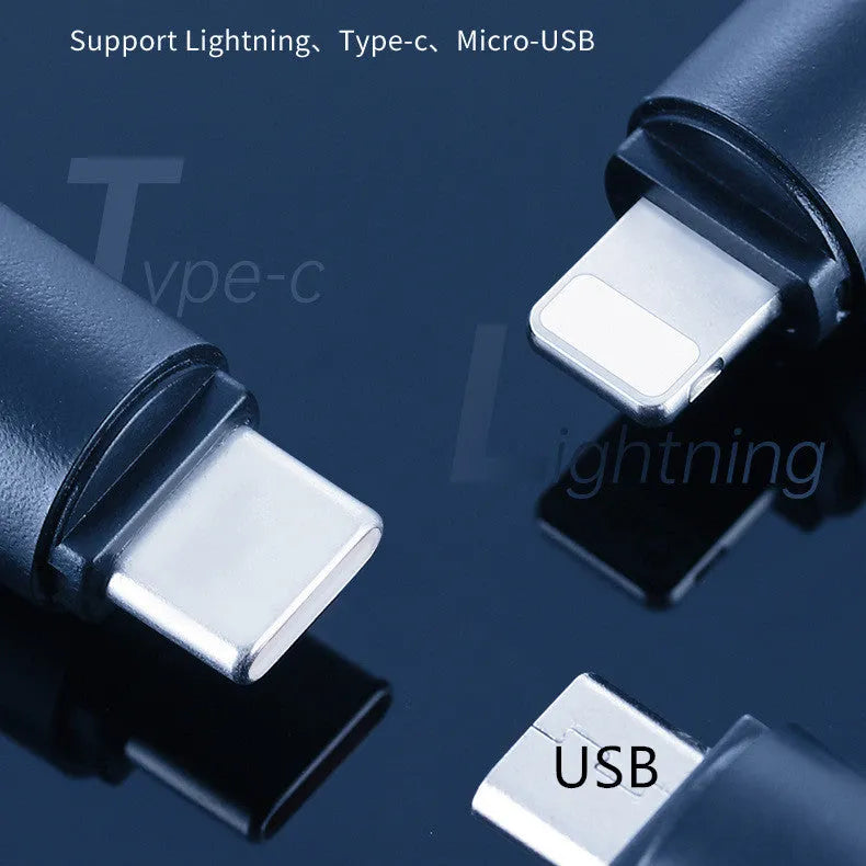 Black capsule infrared remote control for smartphones with Lightning, Type-C and Micro-USB compatibility