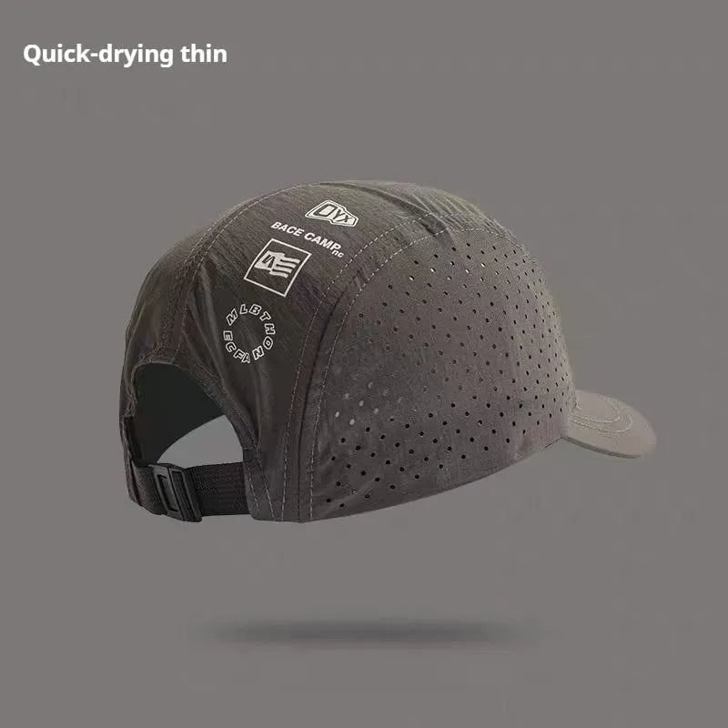 Men's breathable mesh baseball cap in dome style with adjustable back