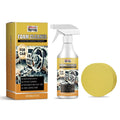 Multi purpose foam cleaner for automobiles 120ml bottle and cleaning sponge on car seat