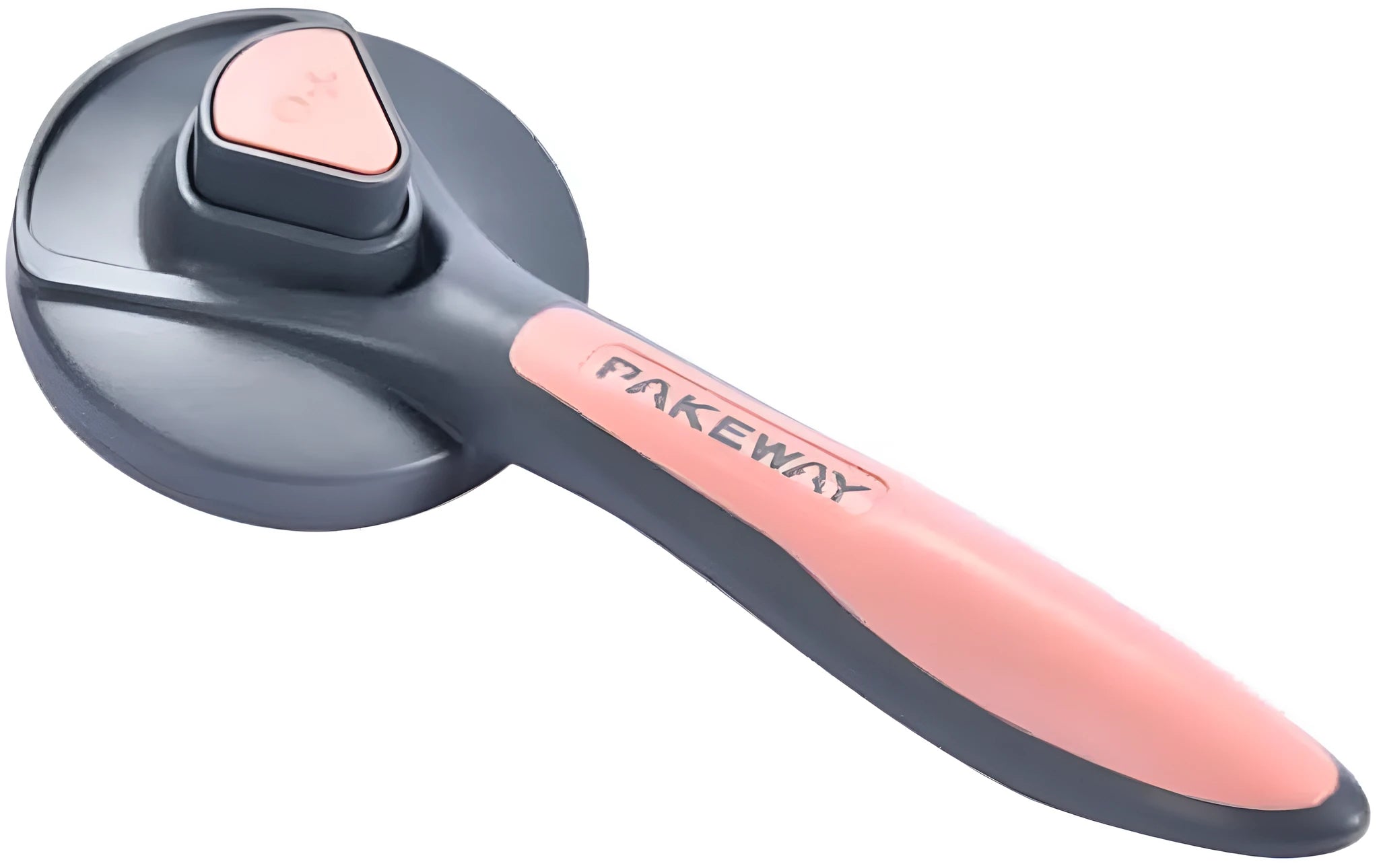 Grey self-cleaning slicker brush for cats and dogs with massaging bristle tips on a non-slip handle.