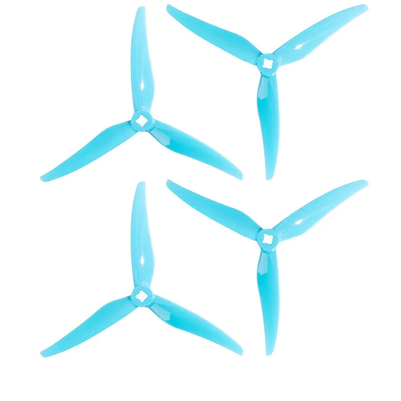 Four PC propellers for toothpick frame, 129.4mm diameter, double hole T-mount, CW/CCW set