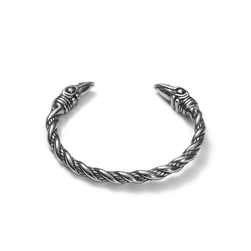 Men's titanium steel Viking bracelet in minimalist style, electroplate finish