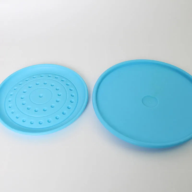 Plastic dog Frisbee toy in multiple colours for outdoor fetch play