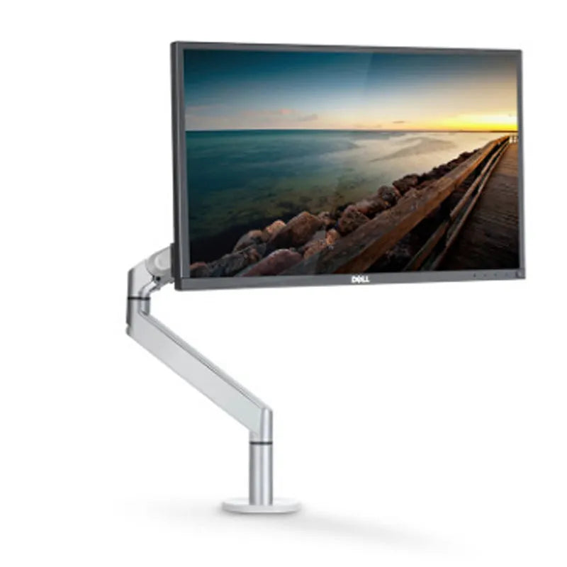 Silver aluminium laptop stand elevating notebook for improved airflow and ergonomic positioning