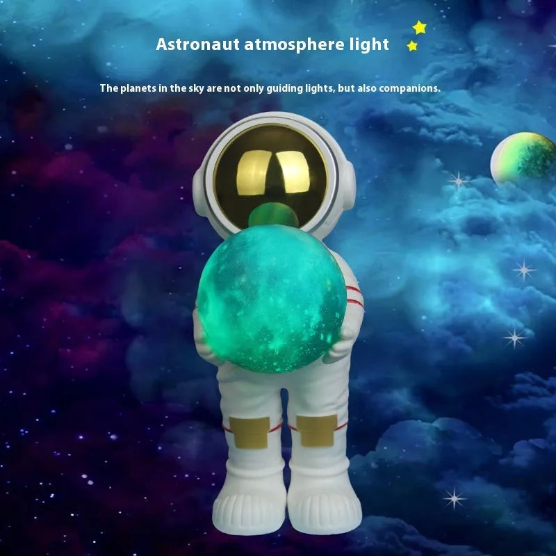 Spaceman starry sky projection lamp with Bluetooth speaker in decorative housing