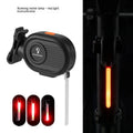 Bicycle running water taillight showing water drop lighting effects in choice of four colours