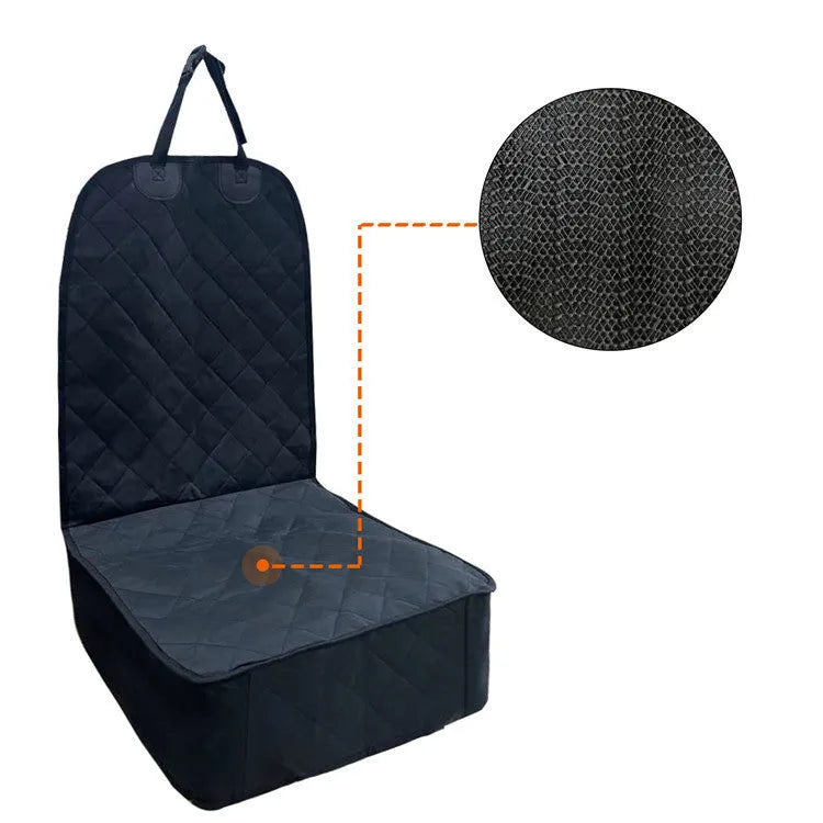 Pet car front seat cover protector in 600D Oxford cloth with PVC coating, 52x102cm