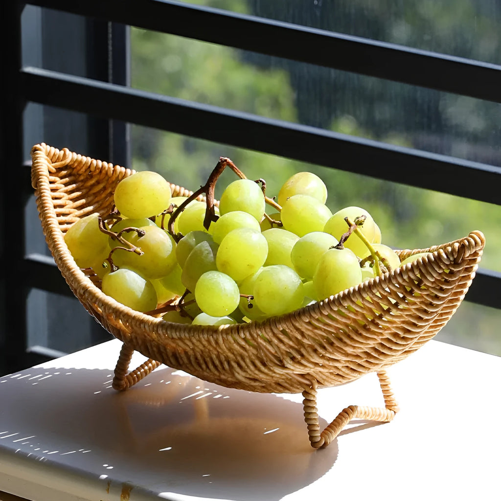 Plastic fruit plate decoration knitted basket dim sum rack in melon seeds fruit dim sum rack colour
