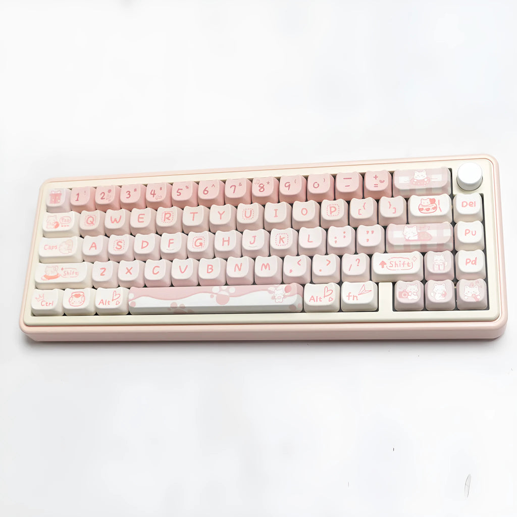Full set of PBT sublimation keycaps for mechanical keyboard with over 98 keys