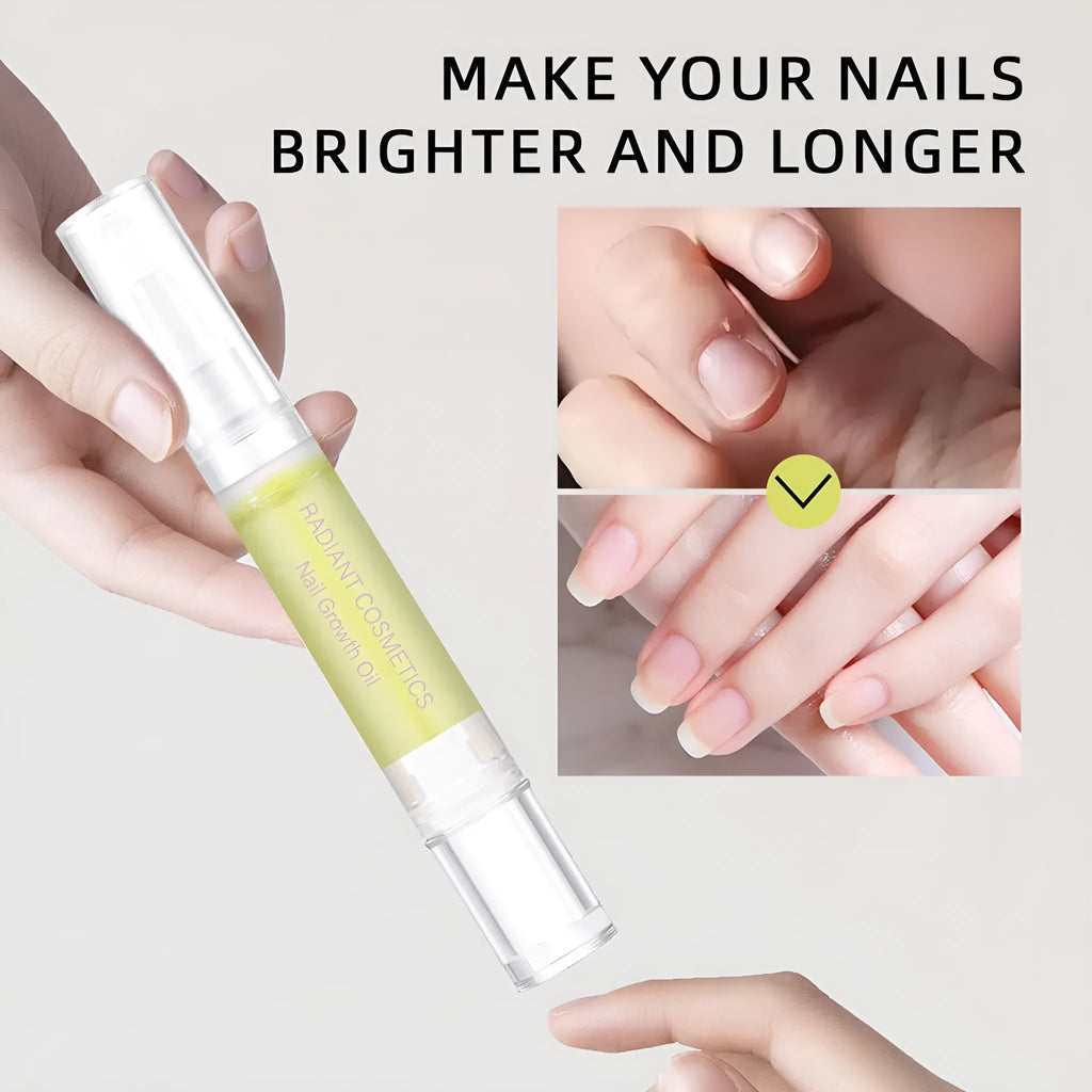 3ml nail growth oil bottle with applicator for wash-free nail care treatment