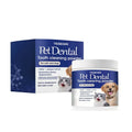 40g pet teeth cleaning powder in compact tub with green tea and peppermint extracts